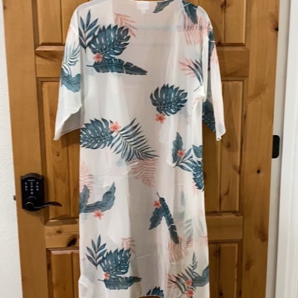 NWT LuLaRoe Shirley Kimono (L) Sheer Lightweight Boho Duster Cardigan Cover-Up - Picture 4 of 9